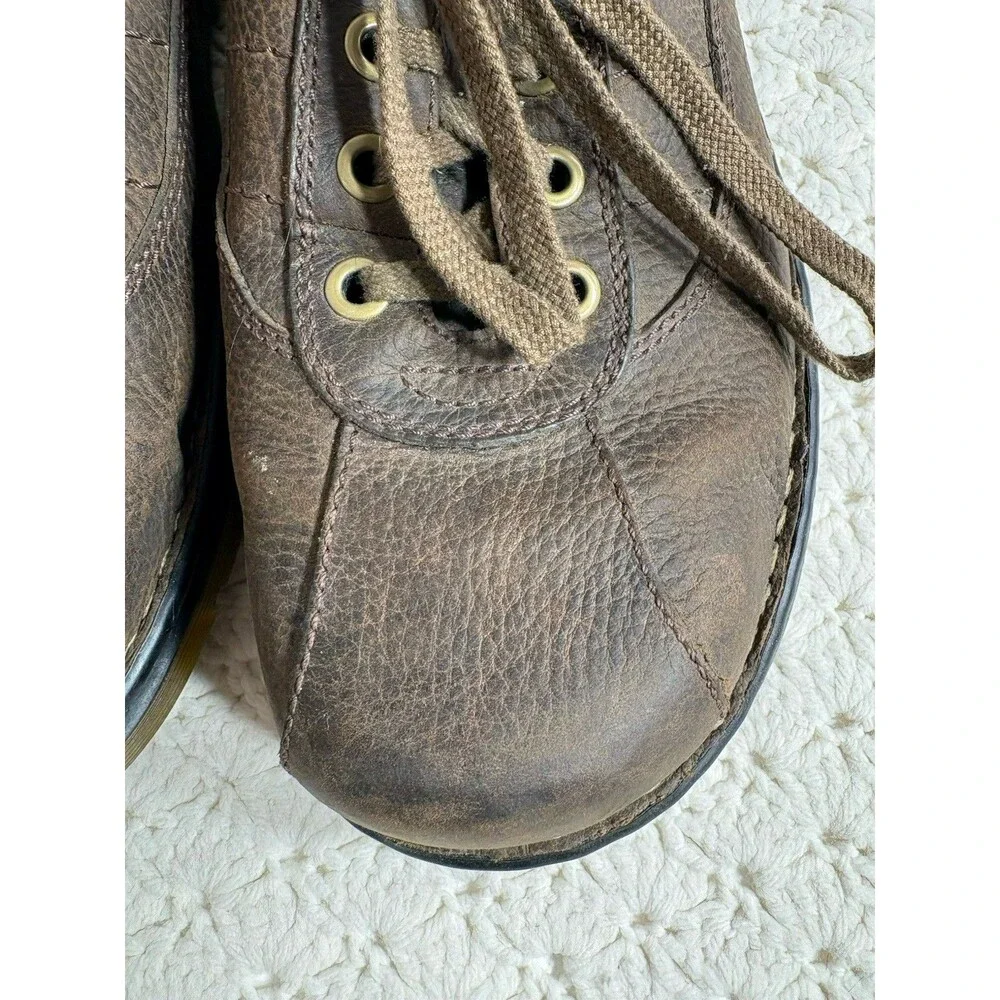 Dr. Martens John AW004 Men's Brown Leather 5-Eyelet Lace Ups Casual Shoes US 13